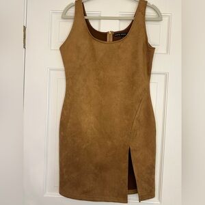 HYFVE Tan Suede Mini Dress